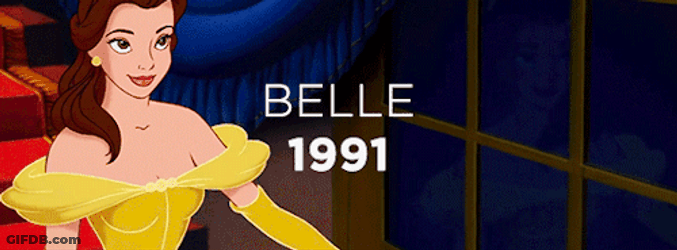 Belle 1991 Disney Princess GIF