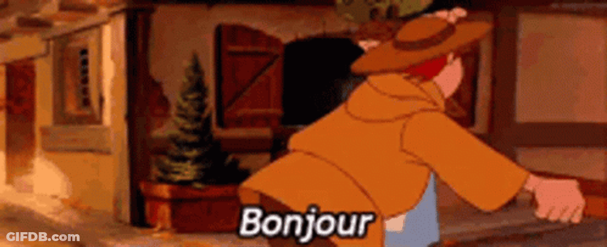 Belle Bonjour Greetings GIF
