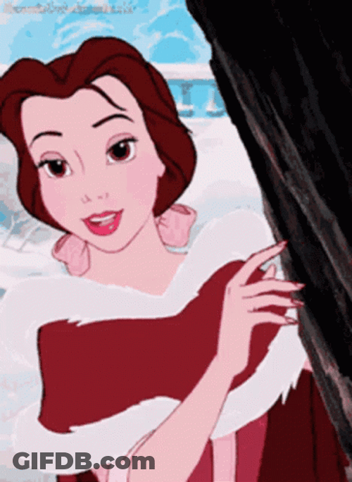 Belle In Red Coat GIF