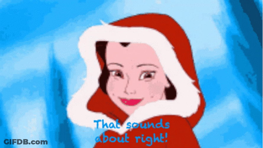 Belle In Snow GIF