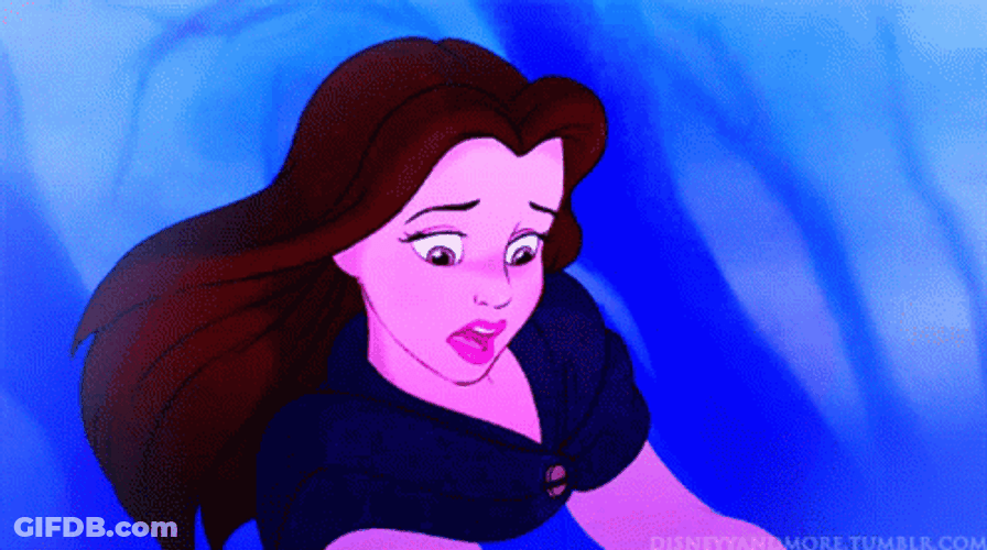 Belle Scared Beauty And The Beast Scene GIF