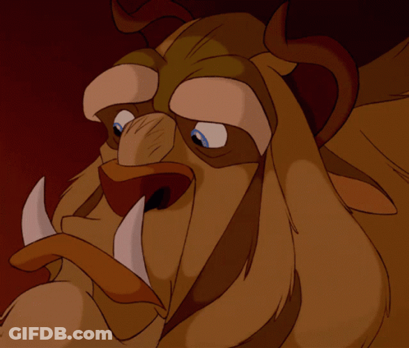 Belle Teaching Beast To Smile GIF