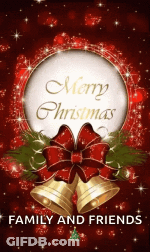Bells And Lantern Merry Christmas Friend GIF