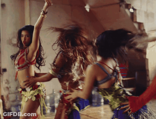 Belly Dancers Dancing With Water Bottles GIF