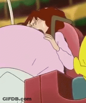 Belly Expansion Pregnant Cartoon Character GIF