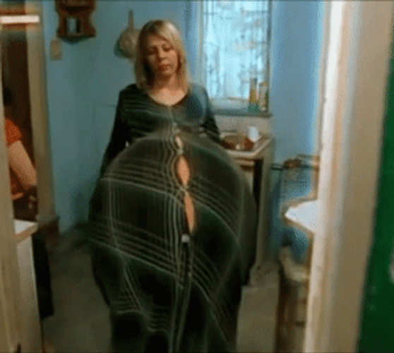 Belly Inflation Big Water Woman GIF