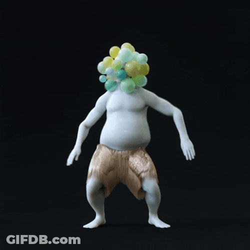 Belly Inflation Dance Shake Balloon Head GIF