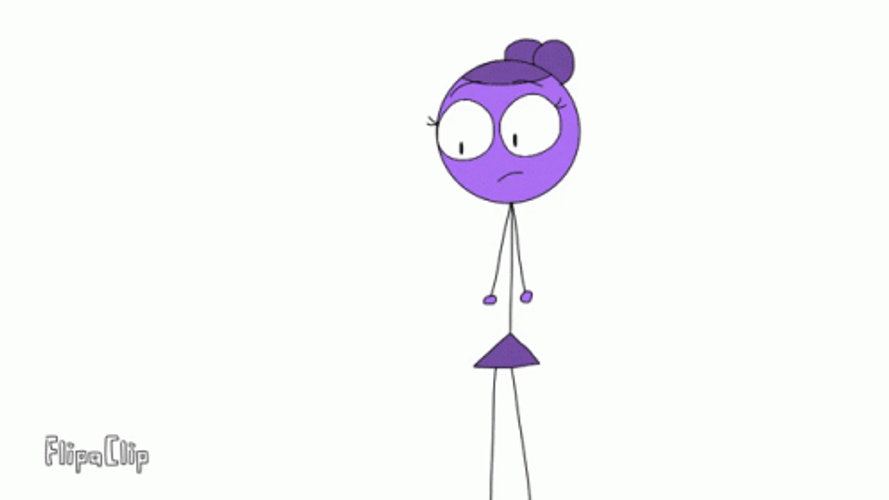 Belly Inflation Expansion Purple Stick Girl GIF