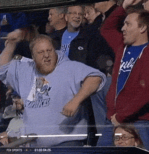 Belly Inflation Wiggle Dancing Sports Fans GIF