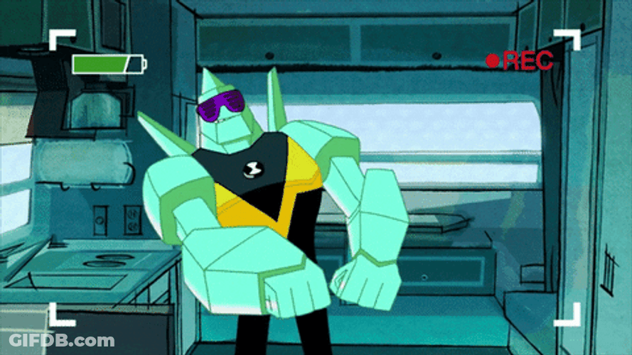 Ben 10 Funny Diamondhead Dancing GIF