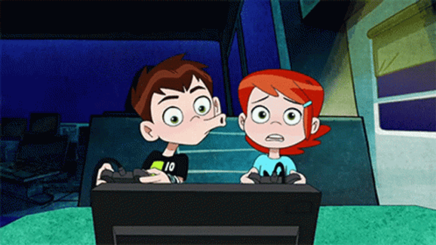 Ben 10 Gwen Tennyson Playing Play Station GIF