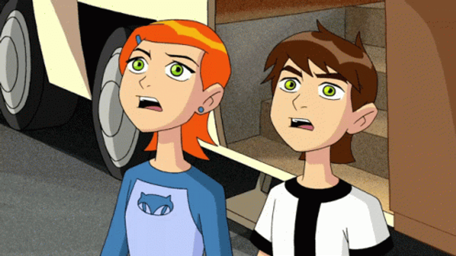 Ben 10 Gwen Tennyson Shocked Faces GIF
