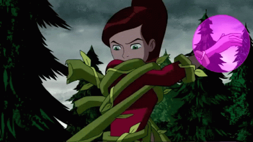 Ben 10 Gwen Tennyson Slashing Vines GIF