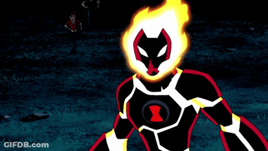 Ben 10 Heatblast Chama In Action GIF