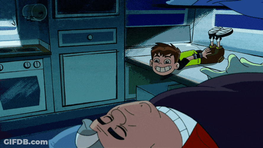 Ben 10 Slowly Running Away GIF