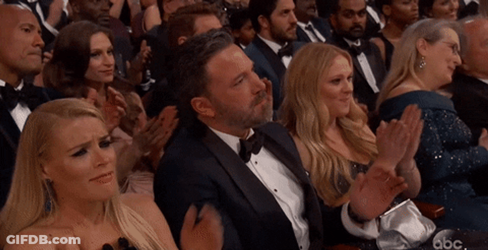 Ben Affleck Clapping Awards Night GIF