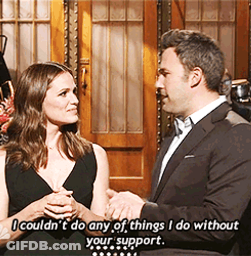 Ben Affleck Jennifer Garner Support GIF