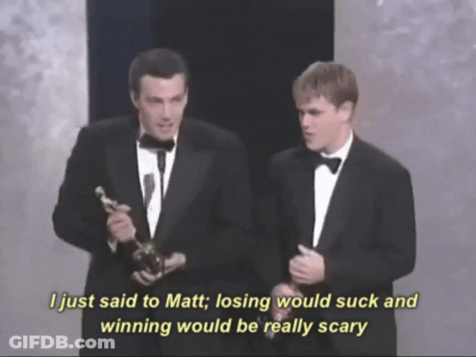 Ben Affleck Matt Damon Award Speech GIF