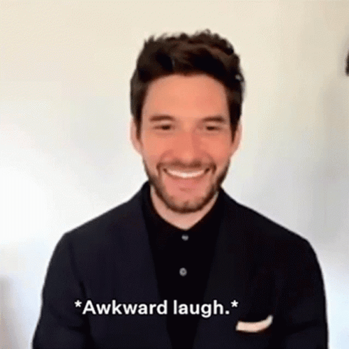 Ben Barnes Awkward Laugh GIF