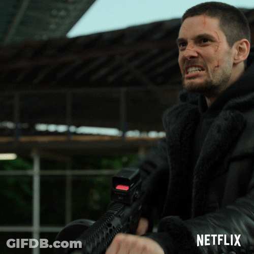 Ben Barnes Firing A Big Gun GIF