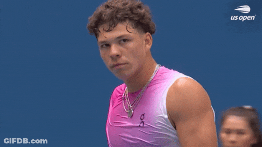 Ben Shelton Displaying His Biceps GIF