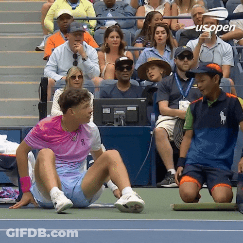 Ben Shelton Fist Bump With A Guy GIF