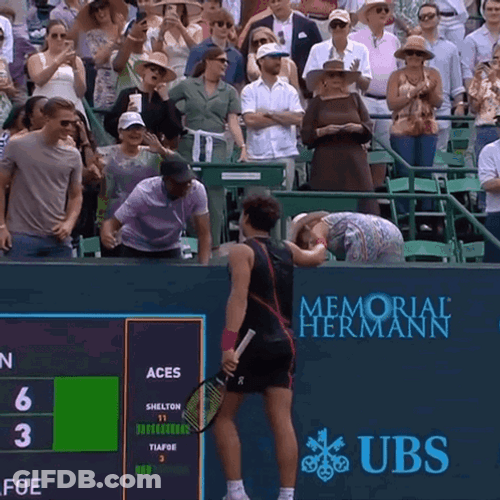 Ben Shelton Giving Low Five To Guys GIF
