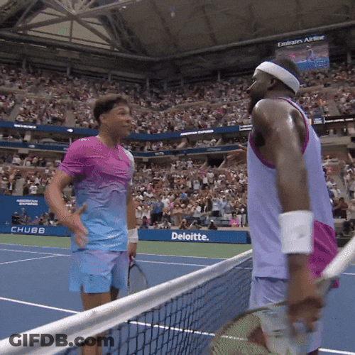 Ben Shelton Interacting With Frances Tiafoe GIF