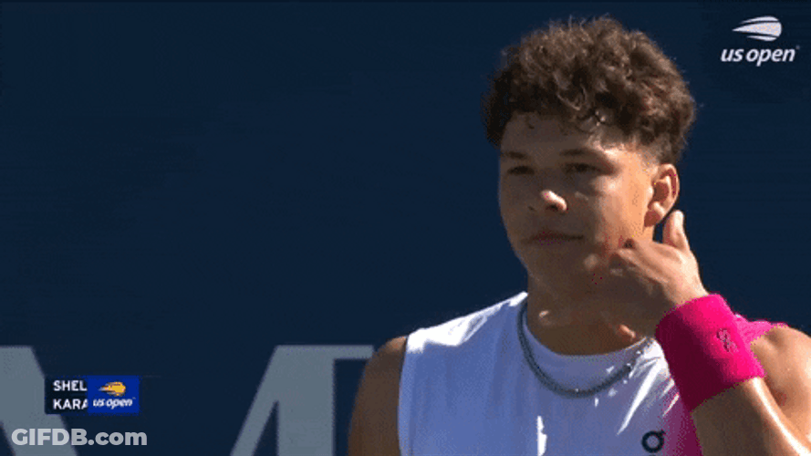 Ben Shelton Phone Hand Gesture GIF