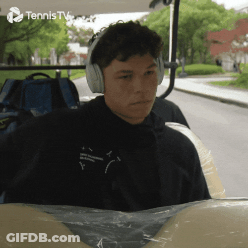 Ben Shelton Riding Golf Cart GIF