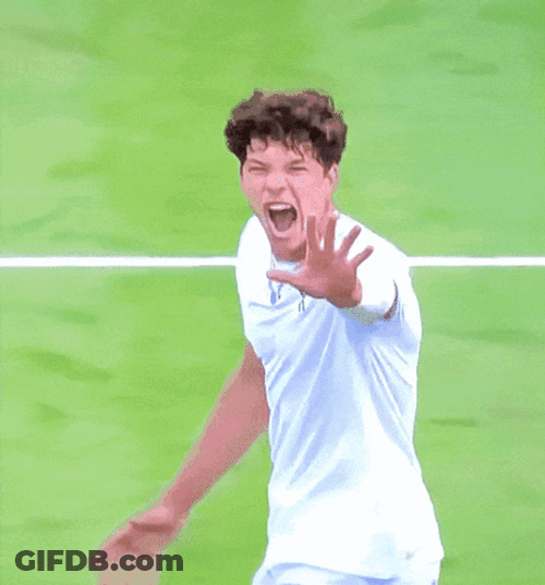 Ben Shelton Showing Five Fingers GIF