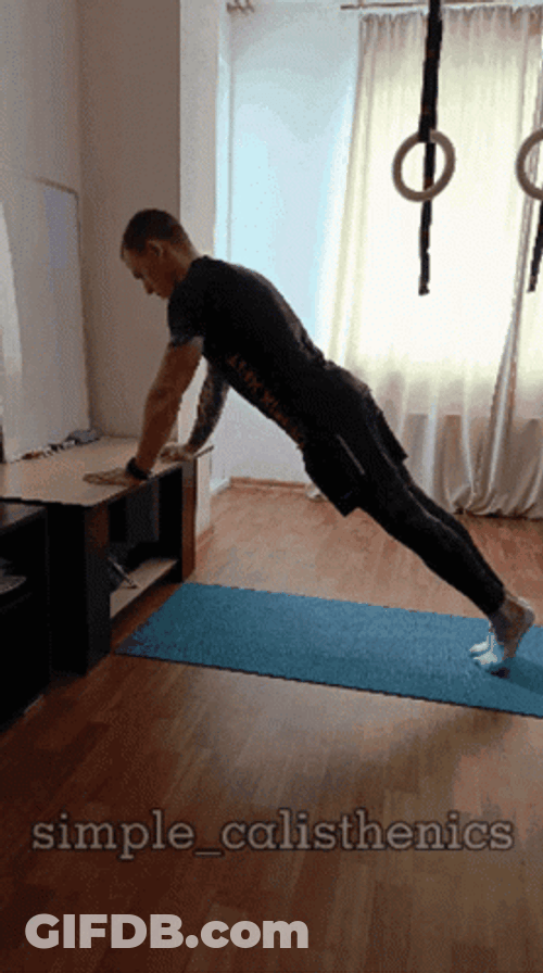 Bench Press Push Ups GIF