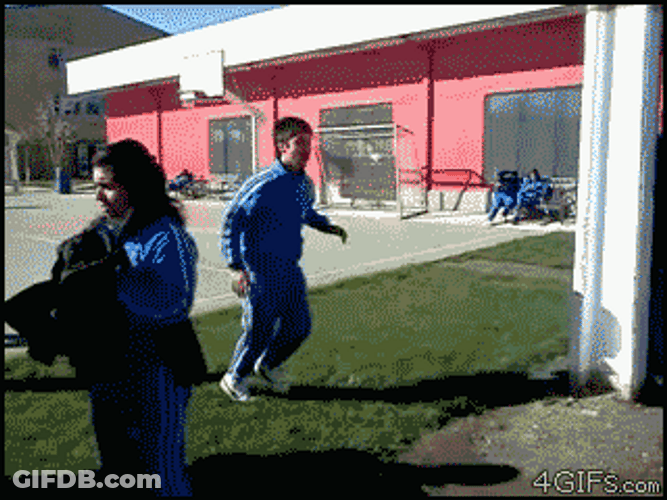 Bench Stunt Fail GIF