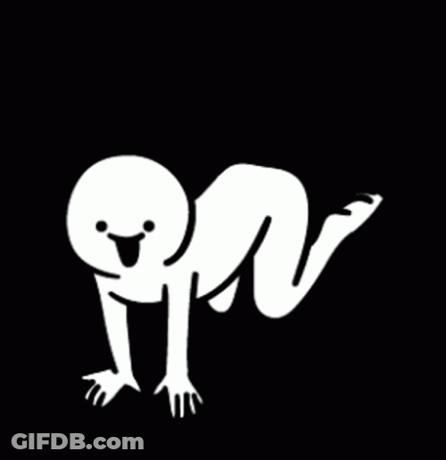 Bend Over Funny Wiggle Animation GIF