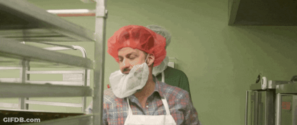 Bend Over Tired Baker Stretching GIF
