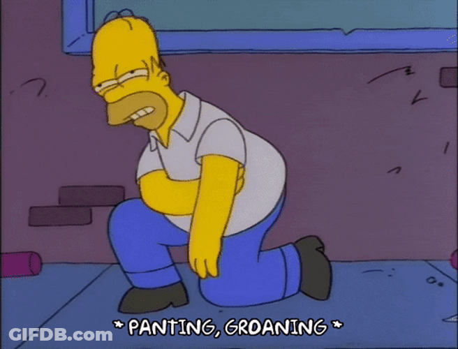 Bend Over Tired Homer Simpson GIF