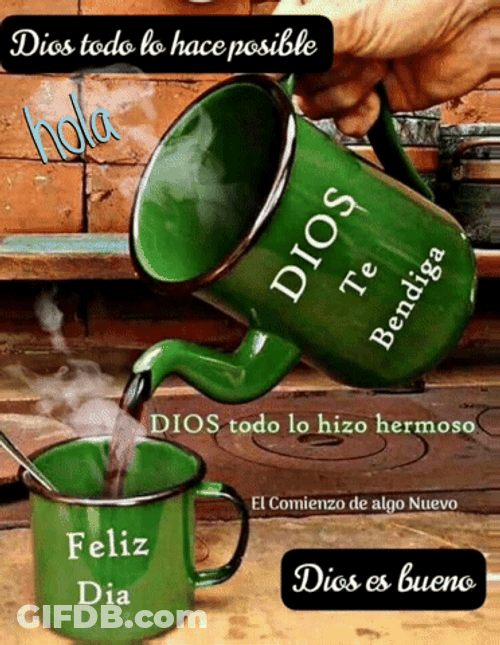 Bendecido Dia Pouring Coffee GIF