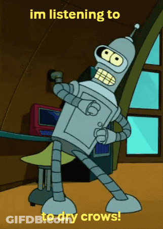 Bender Dancing Listening To Dry Crows GIF