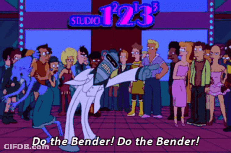 Bender Dancing On The Floor GIF