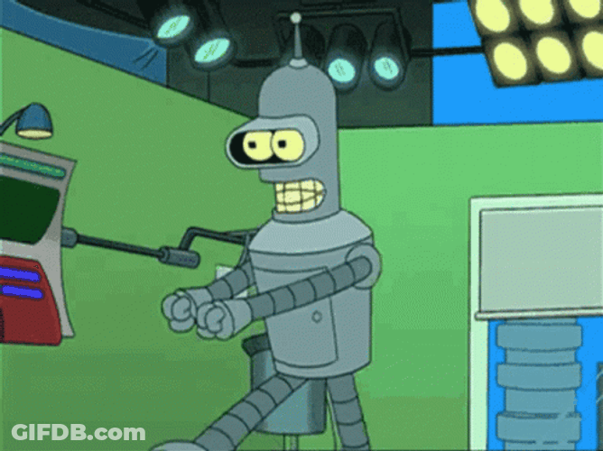 Bender Drinking And Smoking GIF