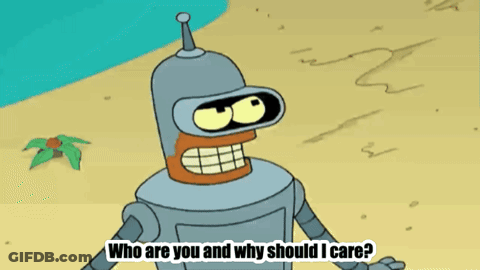 Bender From Futurama Asking Who Are You GIF