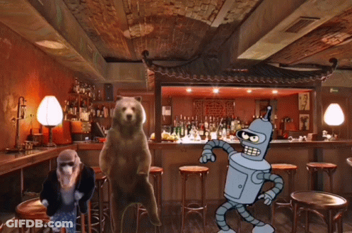 Bender From Futurama Dancing GIF