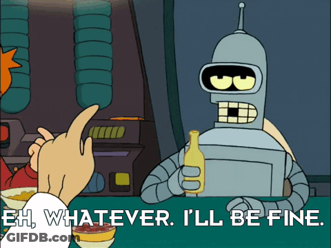 Bender From Futurama Is Holding A Bottle Of Beer GIF