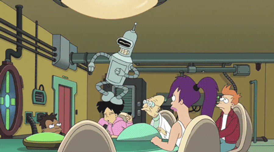 Bender Futurama Dancing On Head GIF