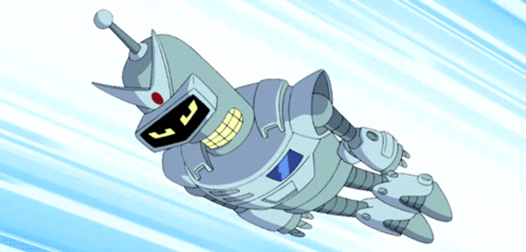 Bender Futurama Flying GIF