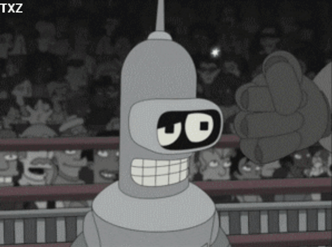Bender Futurama Punched GIF