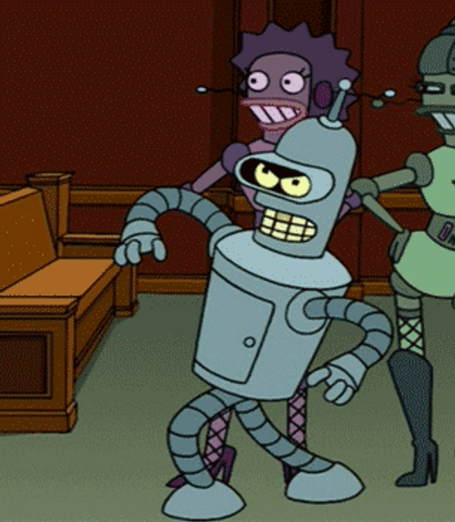 Bender Futurama Slow Walk GIF