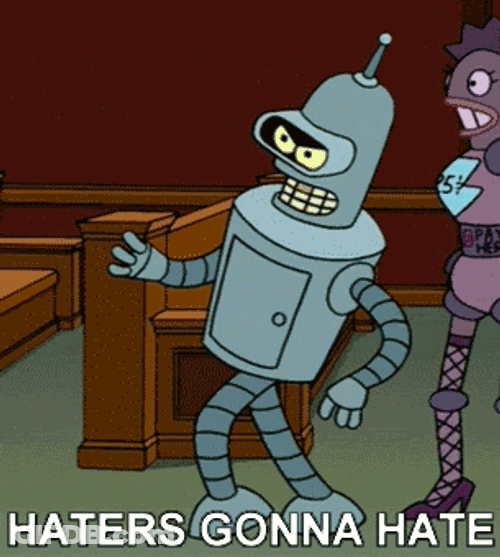 Bender Futurama Walking Haters GIF