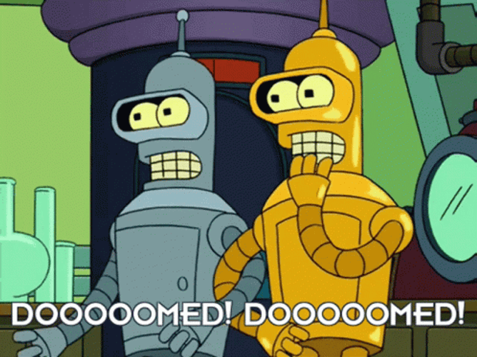 Bender Futurama With Gold Bender GIF