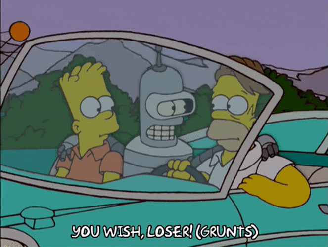 Bender Futurama With The Simpsons GIF
